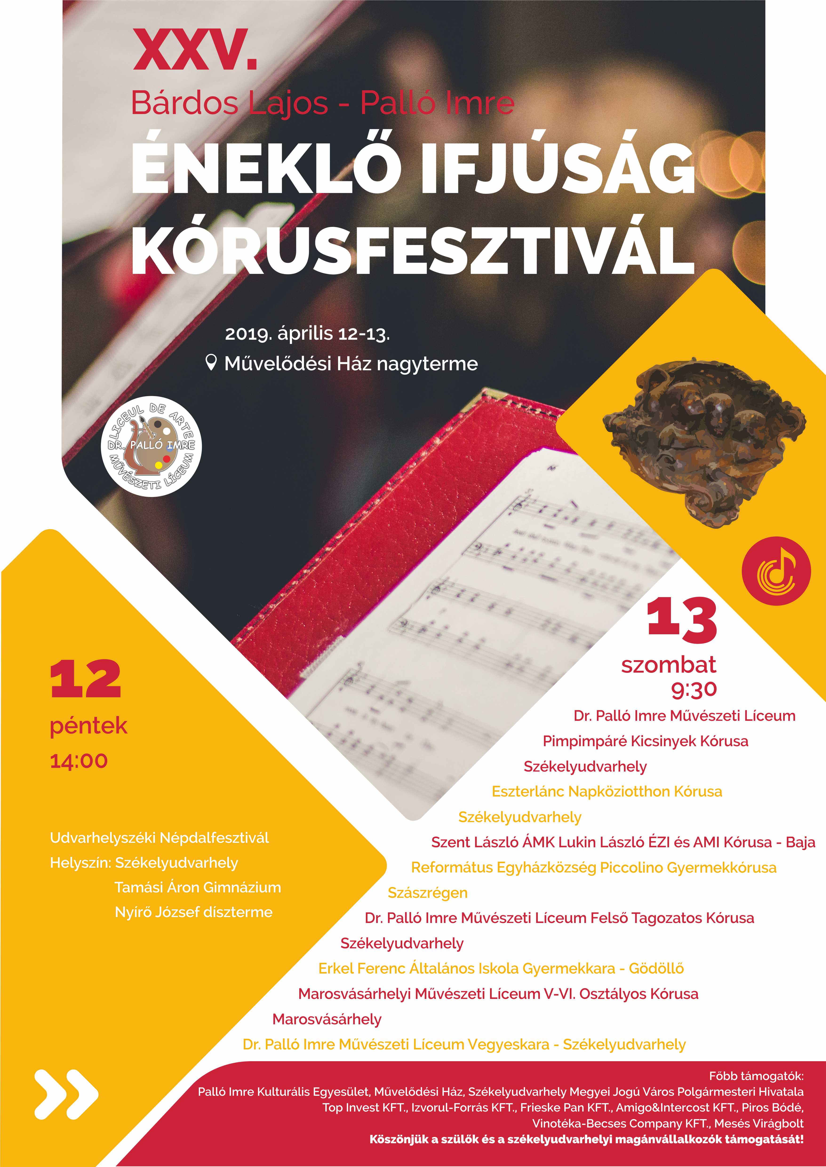 XXV. Bárdos Lajos-Palló Imre „Éneklő Ifjúság” Kórusfesztivál – Festivalul corurilor Bárdos Lajos-Palló Imre